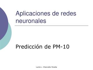 Aplicaciones de redes neuronales