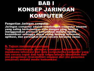 BAB I KONSEP JARINGAN KOMPUTER