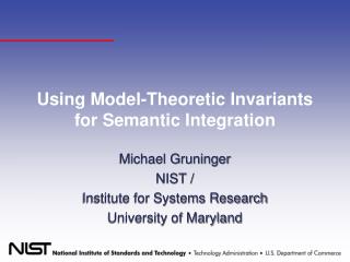Using Model-Theoretic Invariants for Semantic Integration