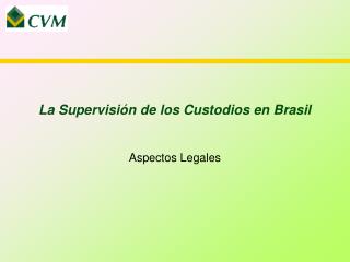 La Supervisión de los Custodios en Brasil