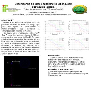 Desempenho do xBee em perímetro urbano, com obstáculos laterais.