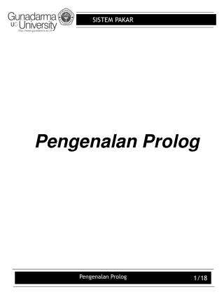 Pengenalan Prolog