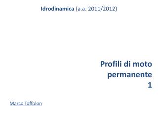 Idrodinamica (a.a. 2011/2012)