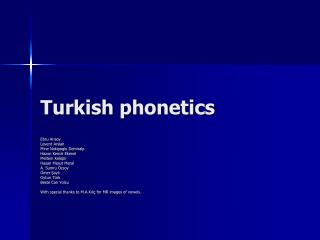 Turkish phonetics