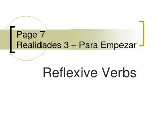 Page 7 Realidades 3 – Para Empezar