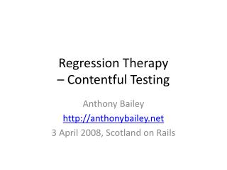 Regression Therapy – Contentful Testing