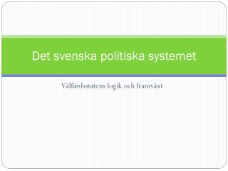 Det svenska politiska systemet