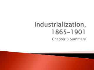 Industrialization, 1865–1901