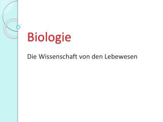 Biologie