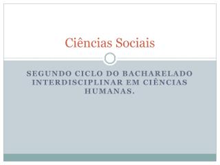 Ciências Sociais