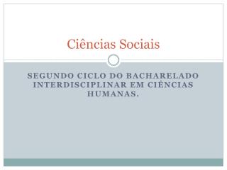 Ciências Sociais