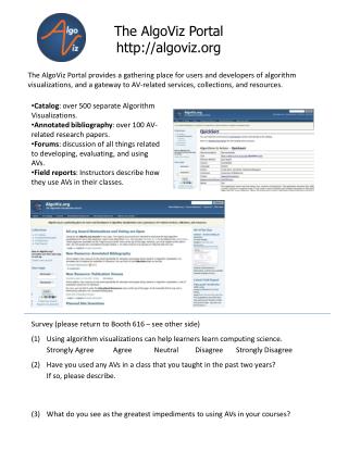 The AlgoViz Portal algoviz
