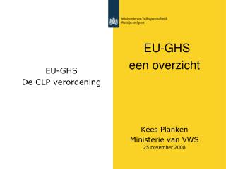 EU-GHS De CLP verordening