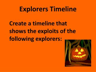 Explorers Timeline
