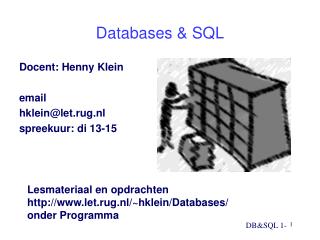 Databases &amp; SQL