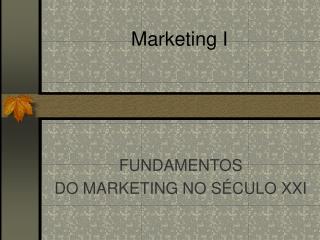 Marketing I