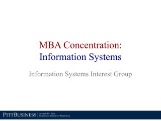 MBA Concentration: Information Systems
