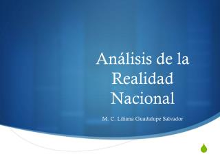 Análisis de la Realidad Nacional