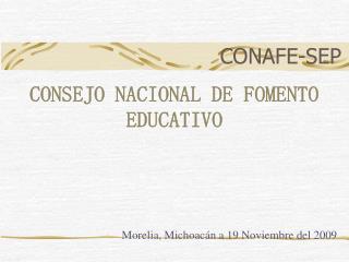 CONSEJO NACIONAL DE FOMENTO EDUCATIVO