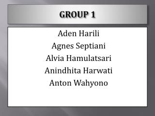 GROUP 1