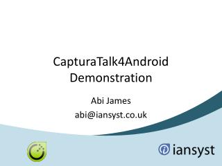 CapturaTalk4Android Demonstration