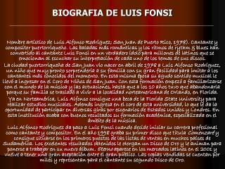 BIOGRAFIA DE LUIS FONSI