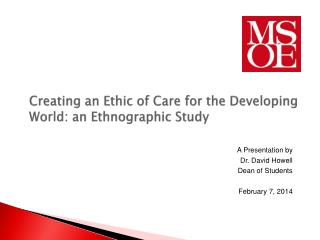 Creating an Ethic of Care for the Developing World: an Ethnographic Study