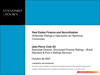 Real Estate Finance and Securitization Atribuindo Ratings a Operações de Hipotecas Comerciais