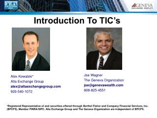 Introduction To TIC’s