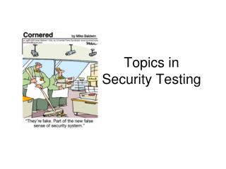 Topics in Security Testing