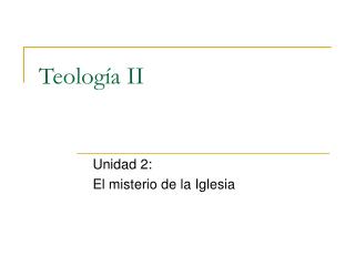 Teología II