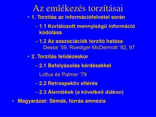 Az emlékezés torzításai