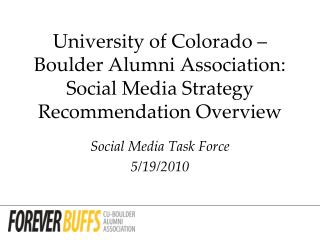 Social Media Task Force 5/19/2010