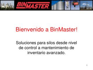 Bienvenido a BinMaster!