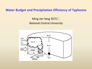 Water Budget and Precipitation Efficiency of Typhoons