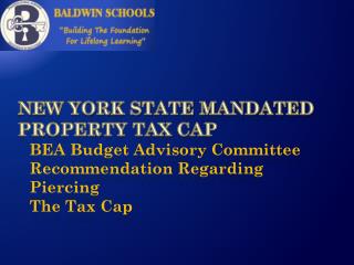 New York State mandated Property Tax Cap