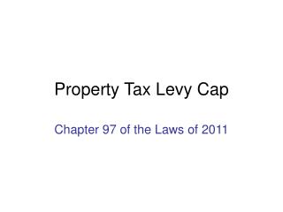 Property Tax Levy Cap
