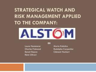 Strategical watch and risk management applied to the company: