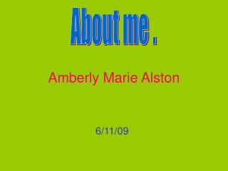 Amberly Marie Alston