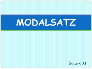 MODALSATZ