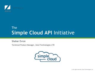 The Simple Cloud API Initiative