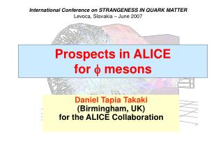 Prospects in ALICE for f mesons