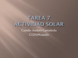 TAREA 7 actividad solar