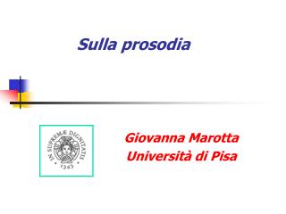 Sulla prosodia