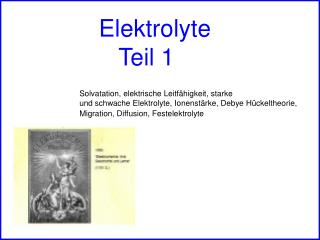 Solvatation, elektrische Leitfähigkeit, starke