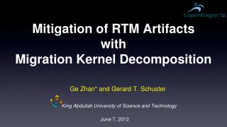 Mitigation of RTM Artifacts with Migration Kernel Decomposition
