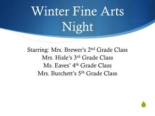 Winter Fine Arts Night