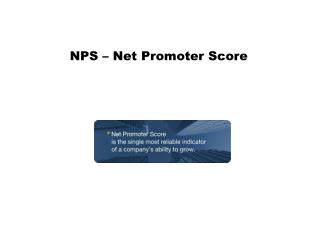 NPS – Net Promoter Score
