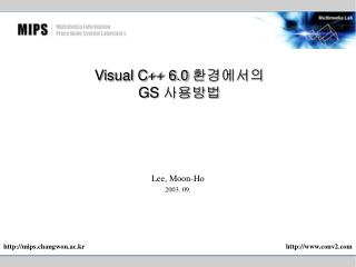 Visual C++ 6.0 환경에서의 GS 사용방법