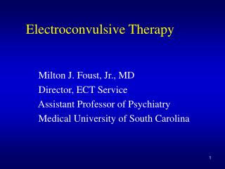 Electroconvulsive Therapy